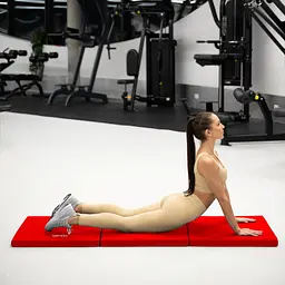 Мат гімнастичний твердий Gymtek 5см червоний - мініатюра 2