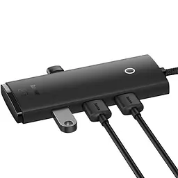 USB-Хаб Baseus Lite Series 4-in-1 (Type-C to USB 3.0*4 ) (1m) black (WKQX030401) - мініатюра 3