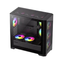 Корпус GameMax Destroyer MB, Black, без БЖ, Mid Tower, для MicroATX / Mini-ITX, 1xUSB 3.0 / 2xUSB 2.0, макс. CPU - 165 мм / VGA - 410 мм, 4x120 мм ARGB, бічна панель із загартованого скла - мініатюра 3