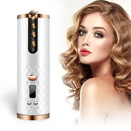 Бездротова плойка для завивки волосся UKC Hair Curler 5200мАч Білий - мініатюра 5