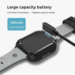 Дитячий розумний годинник телефон T14 з GPS, прослушкою, ліхтариком, камерою, кнопкою SOS, Wi-Fi та українською мовою До 5 днів роботи Синій - мініатюра 11