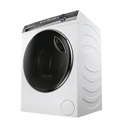 Haier Пральна машина фронтальна, 12кг, 1400, A+++, 60см, дисплей, пара, інвертор, люк чорний, прямий привід, білий - мініатюра 4
