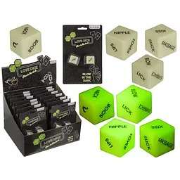 Неонові кубики Love Dice Glow In The Dark білі, 2 шт.