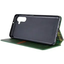 Шкіряний чохол-книжка GETMAN Cubic (PU) для Samsung Galaxy A14 4G/5G Зелений - мініатюра 5