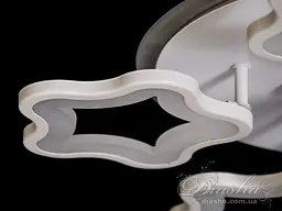 Світлодіодна стельова люстра зірки для спальні Diasha 1660/5+1WH LED 3color біла 55 см 95 W з пультом - мініатюра 5
