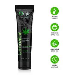Лубрикант на водній основі Orgie Lube Tube Cannabis, 100 мл, їстівний, з олією насіння конопель - мініатюра 3
