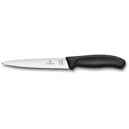 Кухонний ніж Victorinox SwissClassic Filleting Flex лезо 16см філейний з чорн. ручкою (блістер) - мініатюра 2