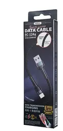 Кабель Remax RC-124a 2.4 A Type-C Cable Black - мініатюра 2