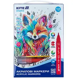 Маркери-пензлики Kite Creative акрилові набір  12 шт. (K-1159)