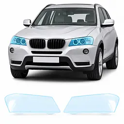 Антигравійна захисна бронеплівка за лекалами для BMW X3 F25 2010-2017 - оптика (фари та ПТФ)