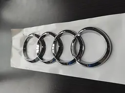 Емблема задня Audi Хром Вигнута 202х71 мм на скотчі (Завод) - мініатюра 4
