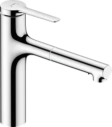 Змішувач Hansgrohe Zesis M33 160 2jet кухонний з витяжним виливом sBox Lite 74804000 Chrome