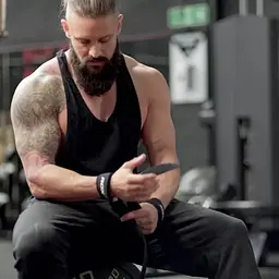 Лямки для тяги RDX W1 Gym Single Strap Red Plus (WAN-W1R+) - мініатюра 5