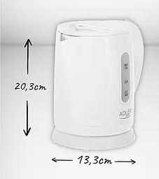 Електрочайник Adler AD 1371 white 0,8 л - мініатюра 8