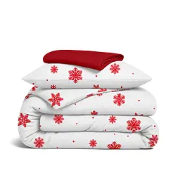 Дитяча постільна білизна фланель Cosas SNOWFLAKES BERRY CS3 110х140см (Flannel_SnowflakesBerry_El80-55Burgundy_140)