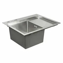 Кухонна мийка Platinum Handmade L з нержавіючої сталі 3 мм прямокутна 58x48x22 см (000032276) - мініатюра 3
