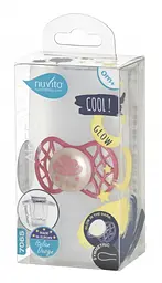 Силіконова симетрична пустушка Nuvita Air55 Cool Хмаринка, світиться в темряві, 0+ міс., рожевий (NV7065GSA) - мініатюра 3