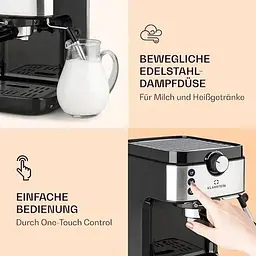 Кавоварка Klarstein BellaVita Espresso 1575 Вт 20 бар (10033137) - мініатюра 4