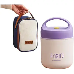 Термос для їжі - ланчбокс FOOD 0,49л харчовий термос з контейнером purple
