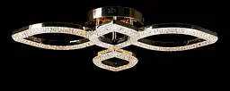 Люстра стельова LED Splendid Ray LT8005/2+2, 120W, золото, білий, сучасний стиль з пультом, димер - мініатюра 3