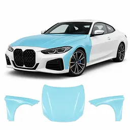 Антигравійна захисна бронеплівка за лекалами для BMW 4 Series G22 2020-2024 - капот і передні крила