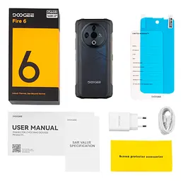 Смартфон Fire 6 6.56" 6/256ГБ, 2SIM, 10400мА•год, синій (з тепловізором) Doogee teh0019227 - мініатюра 3