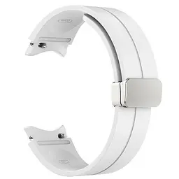 Браслет Cls для Samsung Galaxy Watch 4 - білий ширина кріплення 20мм силікон Watchbands (W15-5WB20255654) - мініатюра 2