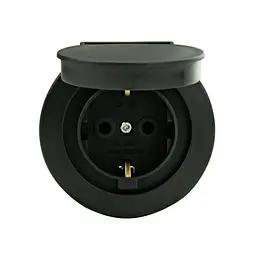 Розетка Ovivo Electric xOne з заземленням та кришкою антрацит