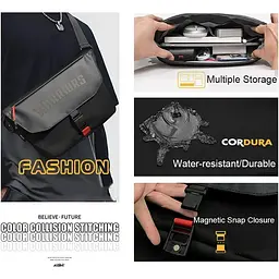 Наплічна сумка WiWU Warriors Message Bag X [143821] - мініатюра 6