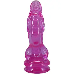 Фентезійний фалоімітатор Doc Johnson Crystal Jellies Invader 8.5 Inch, 21.6 см - мініатюра 3