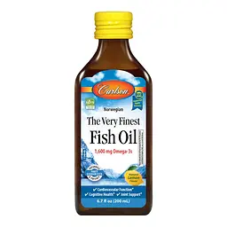 Жирні кислоти The Very Finest Fish Oil, 200 мл Лимон Carlson Labs fit0013047