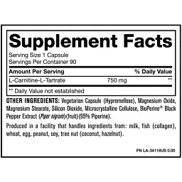 Жироспалювач Mutant L-Carnitine 120 капсул - мініатюра 2