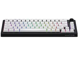 Механічна ігрова клавіатура HATOR HTK-3160-UA Skyfall 65 Wireless Aurum Sterling Switch USB, 2,4 ГГц, BT 5.3 Black-White - мініатюра 2