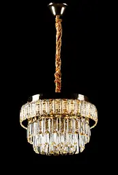 Золота кришталева світлодіодна люстра Splendid Ray L2211/400/4+LED (SGD), 40 см на 4 лампи E14 з LED-підсвічуванням - мініатюра 3