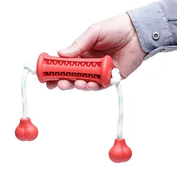 Іграшка для закладки ласощів з мотузкою Derby Rubber Dog Chew Toy Stick, Large Червоний - мініатюра 4