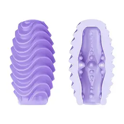 Мастурбатор яйце Pretty Love Double-Sided Egg фіолетовий - мініатюра 5