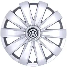 Ковпак колеса з емблемою Volkswagen SKS226 R14 сірий з логотипом на вибір 4 шт