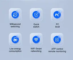 Автоматичне введення резерву АВР Wi-Fi eWeLink TOMZN TOQ7e 4P 220V 125A перемикач живлення трифазний 4х полюсний (19648) - мініатюра 12