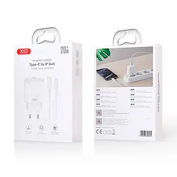 Адаптер мережний XO Type-C to Lightning Cable Single USB-C Fast Charger L141 |20W/3A, PD/QC| - мініатюра 2