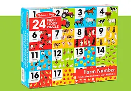 Мега-пазл Melissa&Doug Числа/Ферма, 24 елементи (MD31002) - мініатюра 6