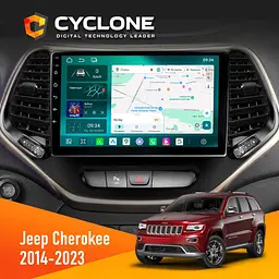 Штатна магнітола Jeep Cherokee 2014-2023 Cyclone C10-013 4x64 DSP 4G Cyclone (НФ-00009144)