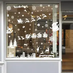 Набір новорічних наклейок на вікно New Year 3 9116 20×30 см 9 аркушів - мініатюра 2