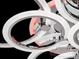 Люстра стельова LED Diasha A8022/8HR Ring, 175W, 3200K-6500K, акрил, сучасний стиль з пультом управління - мініатюра 2