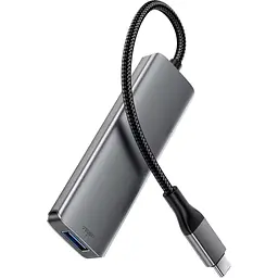 USB-Хаб Acefast J15 3.0 - 4xUSB-A 3.0 1м Black (6974316285908) - мініатюра 3