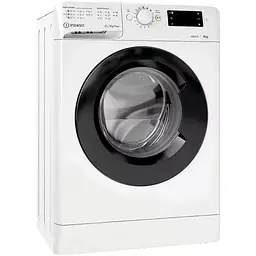 Пральна машина Indesit фронтальна, 6кг, 1200, A+++, 43см, дисплей, інвертор, люк чорний, білий - мініатюра 2