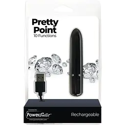 Віброкуля PowerBullet - Pretty Point Rechargeable Bullet Black - мініатюра 6