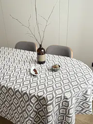 Скатертина столова Ecotton DUCK 170х200 см водовідштовхувальна Абстракт сірий (27951/29) (25032) - мініатюра 5