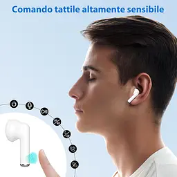 Навушники Bluetooth, Bluetooth 5.3 HD Стерео навушники-вкладки-вкладки 46H Сенсорна функція IPX6 Водонепроникні навушники - мініатюра 2