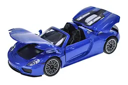 Іграшкова легкова машинка Porsche 918 Spyder 1:24 Автопром світлозвукові ефекти металева 68243A, коробка 25х12, 5х10 см - мініатюра 6
