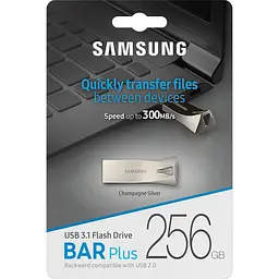 USB флеш-накопичувач Samsung Bar Plus 256GB USB-A 3.1 Champagne Silver (MUF-256BE3/APC) [124847] - мініатюра 7